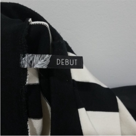 Mini Skirt: Black & White Striped Bandage woven fabric emo goth punk - Picture 2 of 8